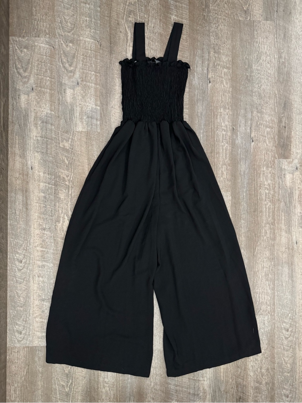Foxblood Wide Leg Smocked Romper Pockets Sz Small Goth Cottagecore